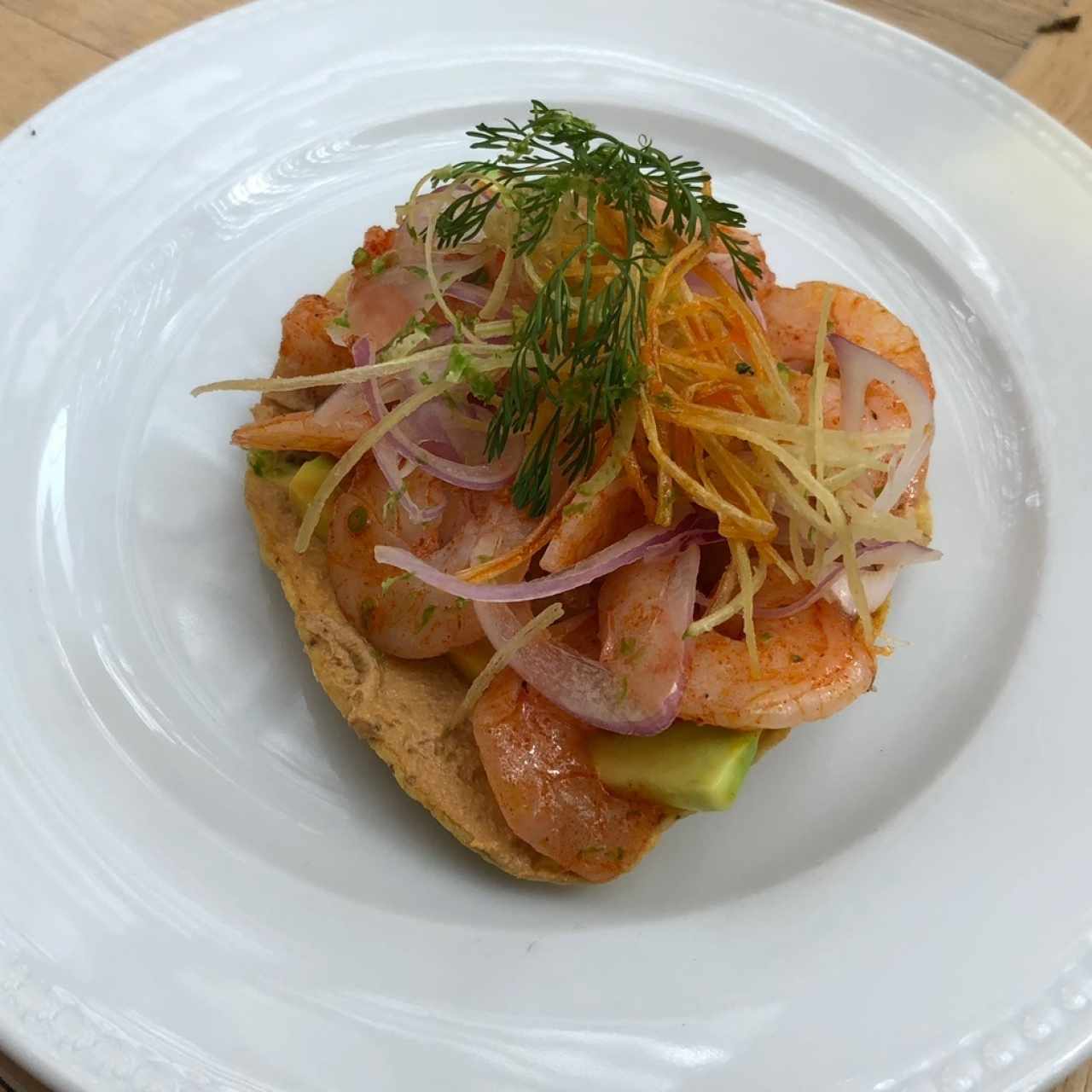Tostada de camaron 