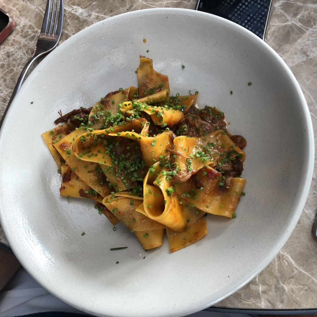 Fetuccini cordero 