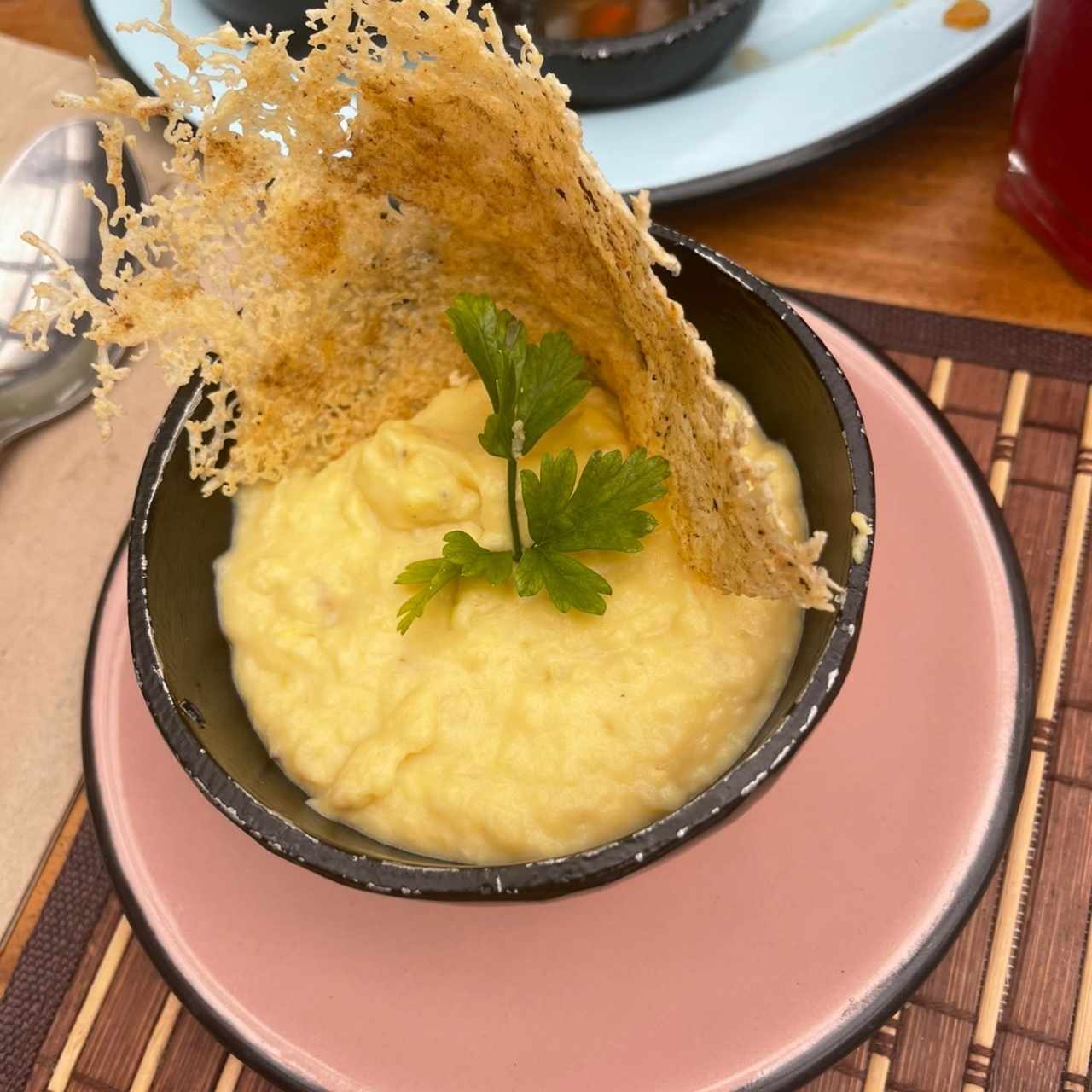 Puee de platano y queso