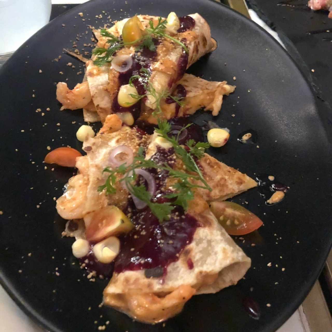 Quesadillas de camarón