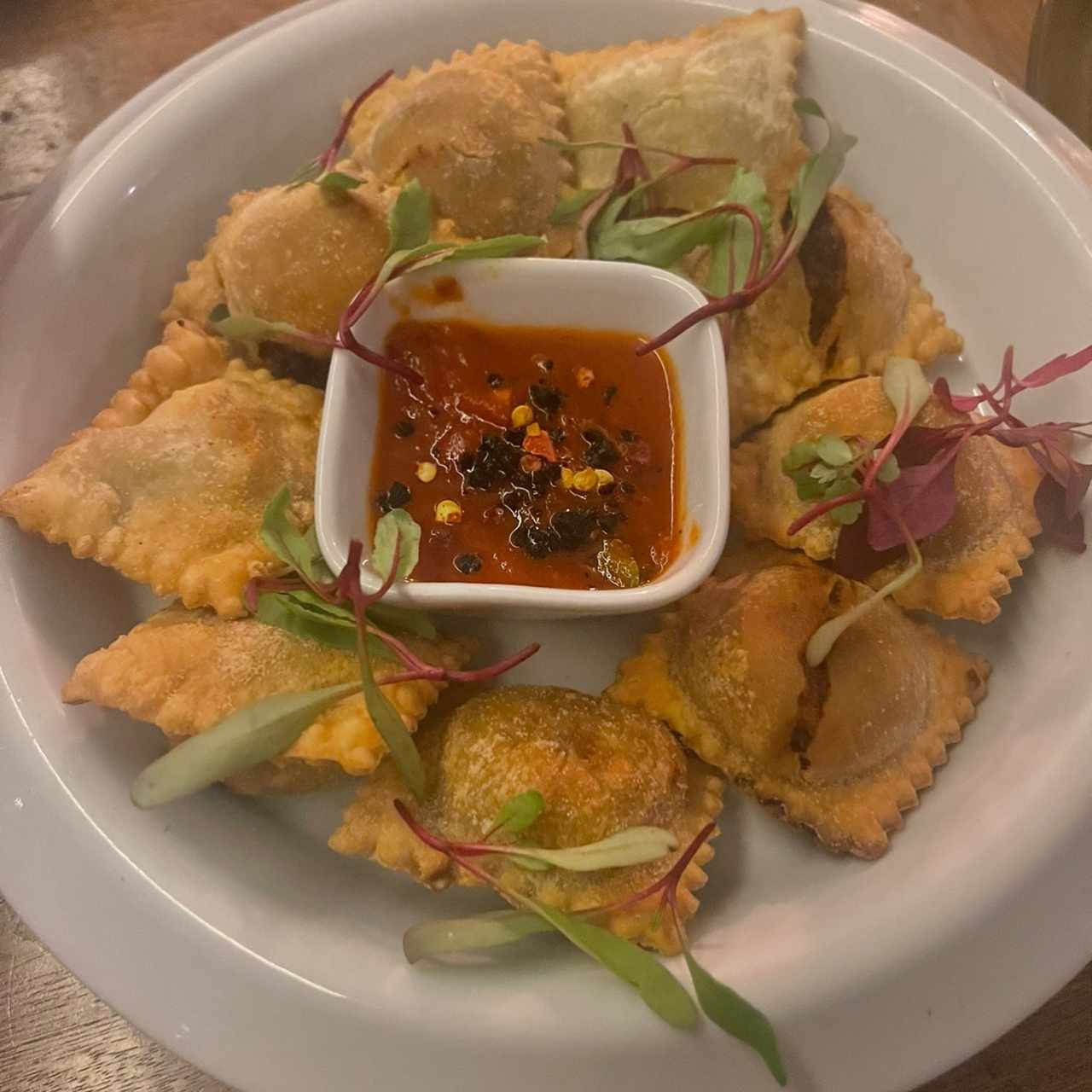 Raviolis fritos 