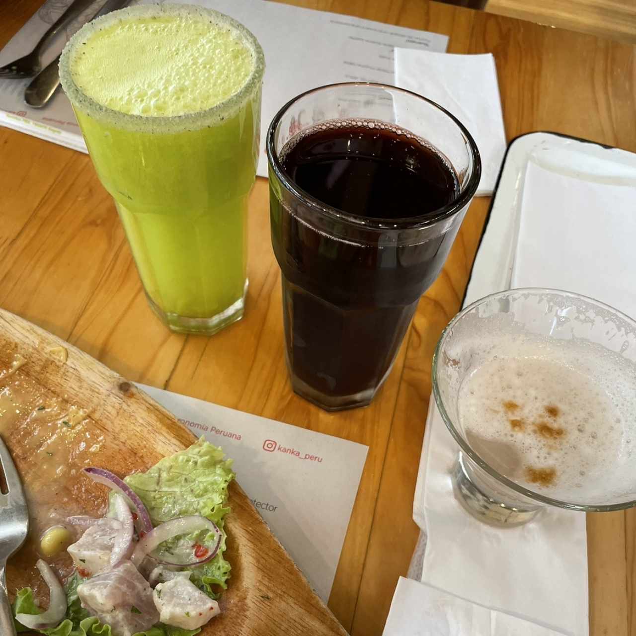 Limonada, Chicha Morada & Pisco Sour