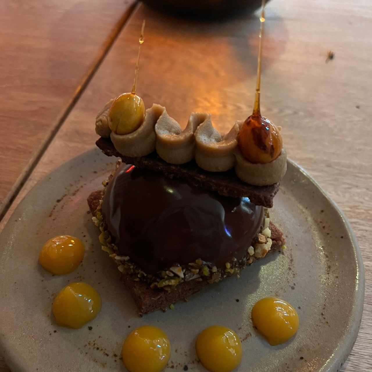 Mousse de chocolate oscuro