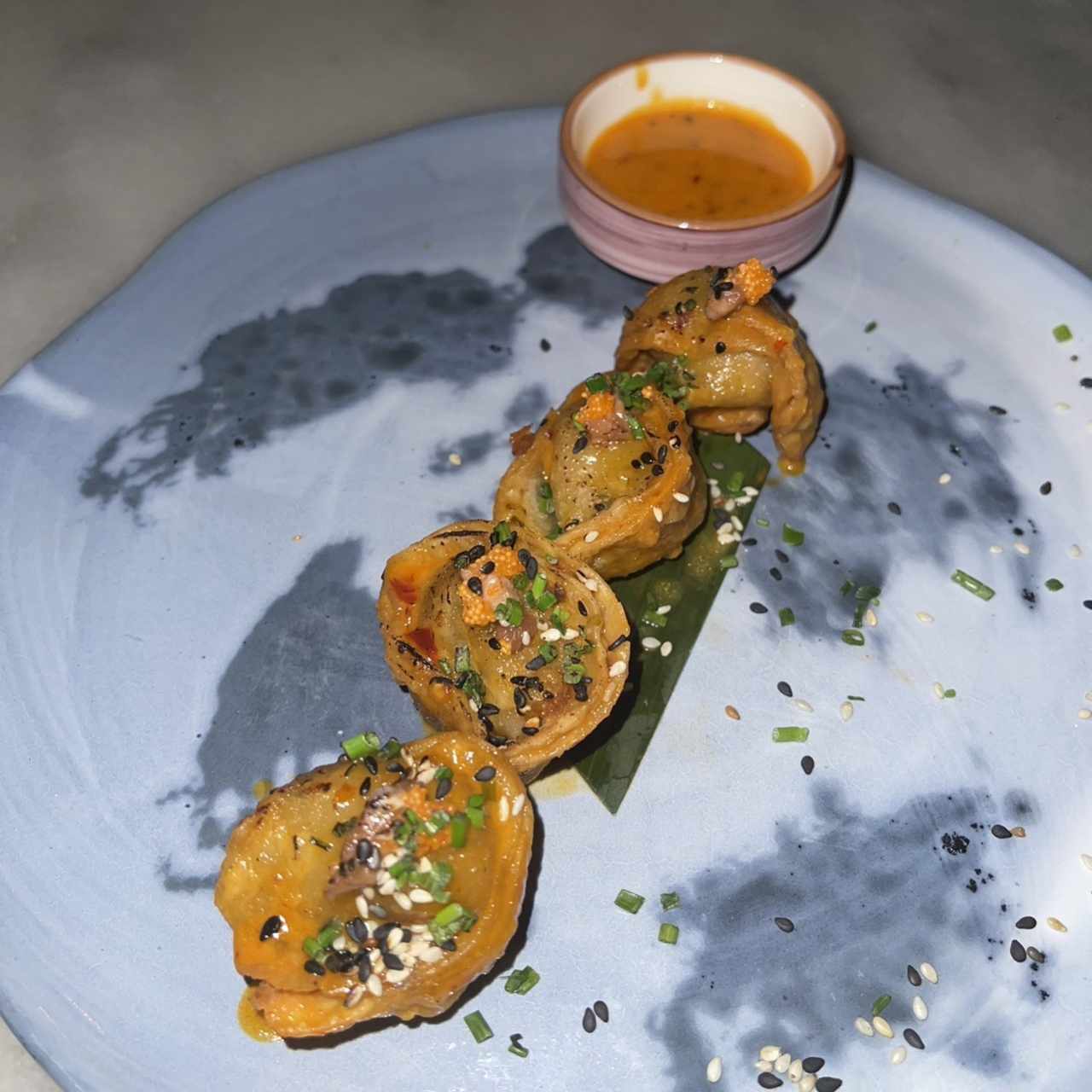 Dinastia de Wonton de Salmón y Foie Gras - ok