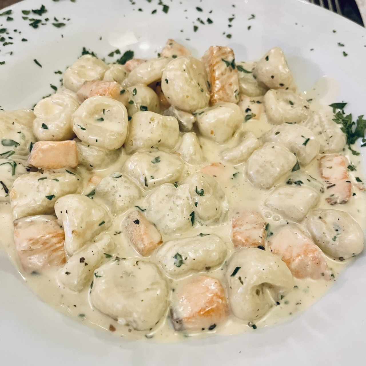 Gnocchis de salmón 