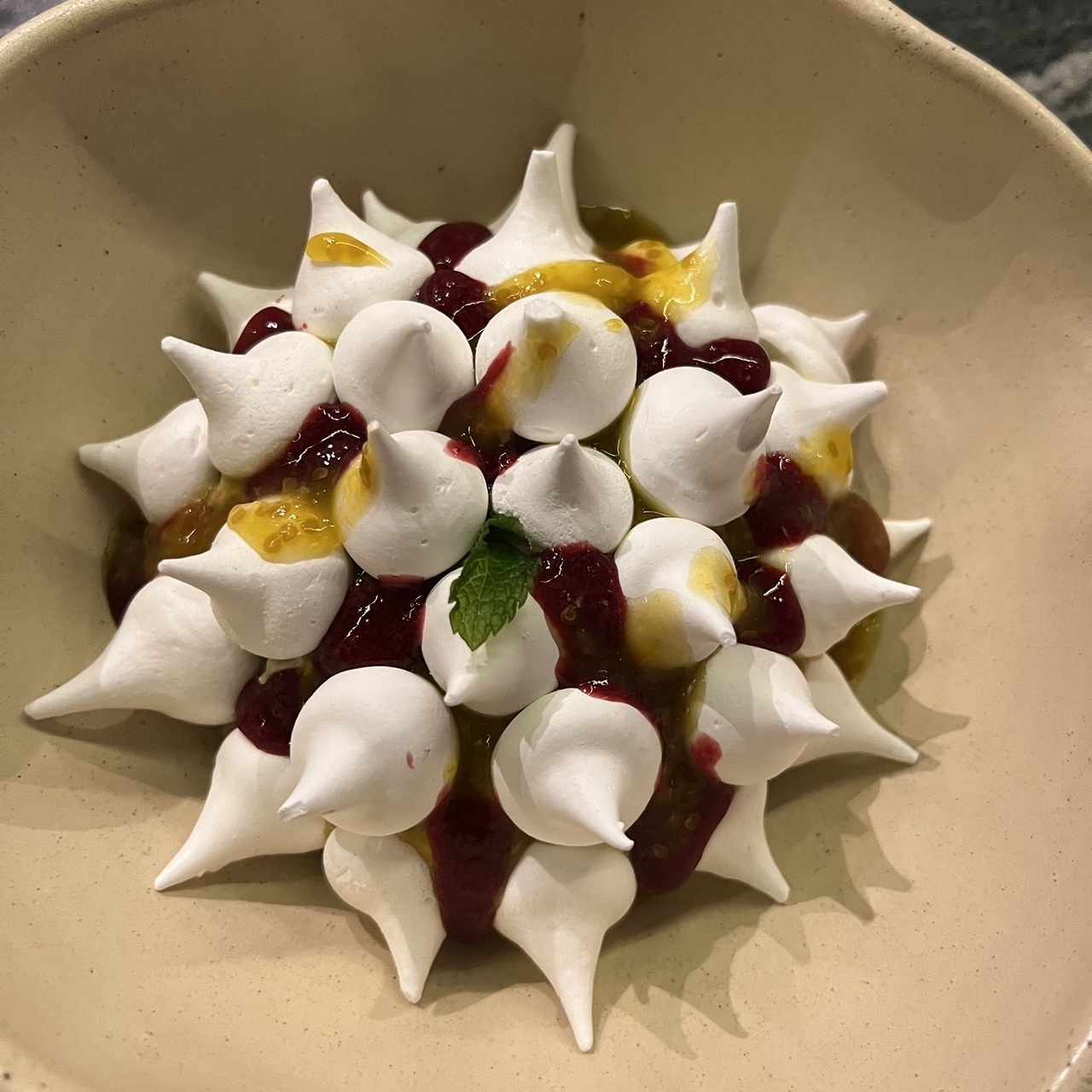 Postre de merengue baudilla