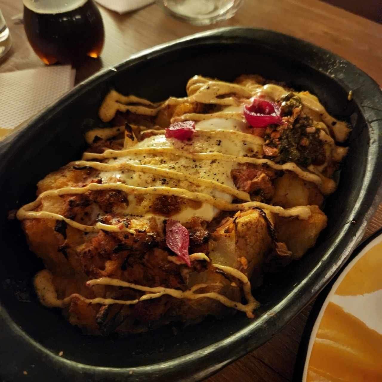 Papas con pulled pork