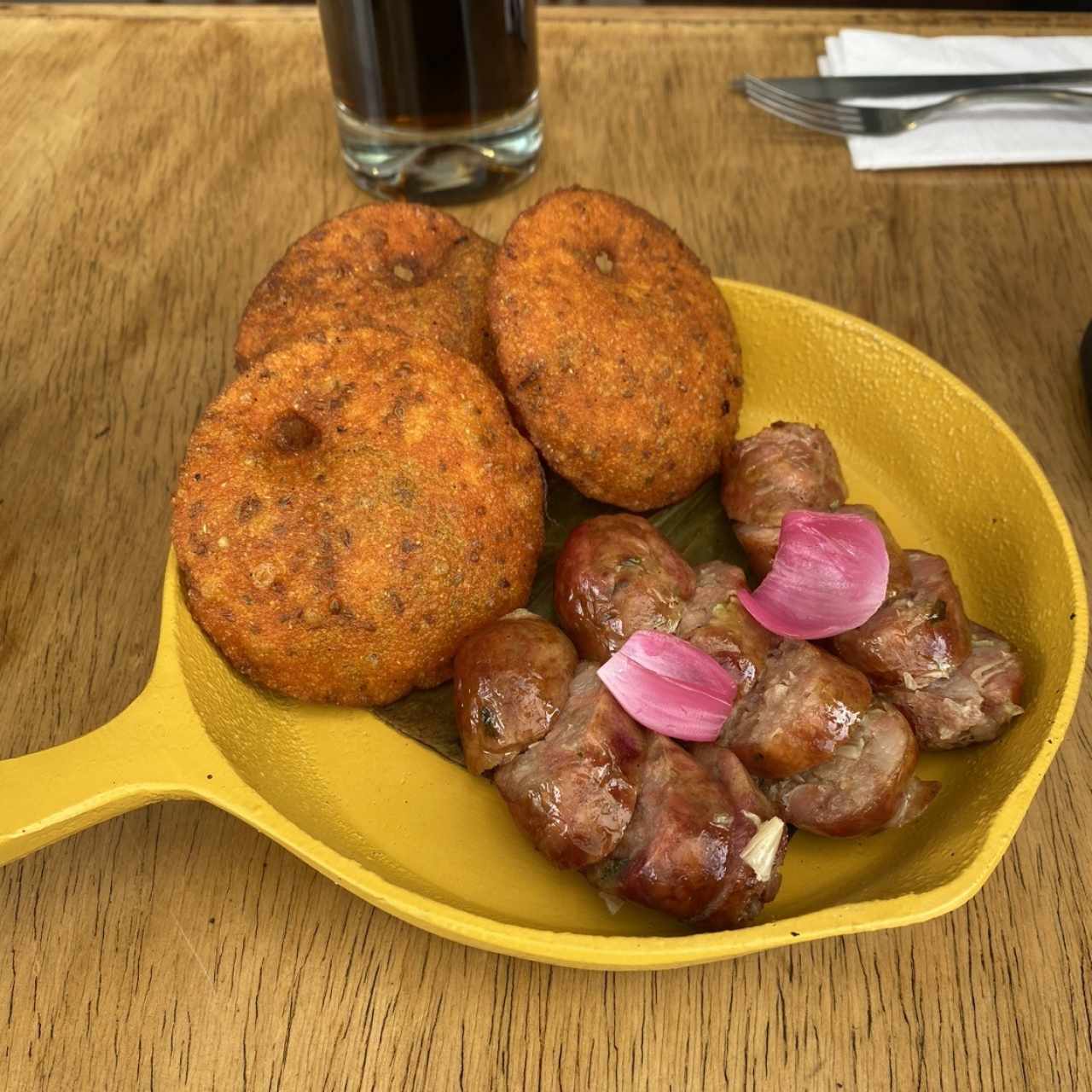 Chorizos con arepa angelitos