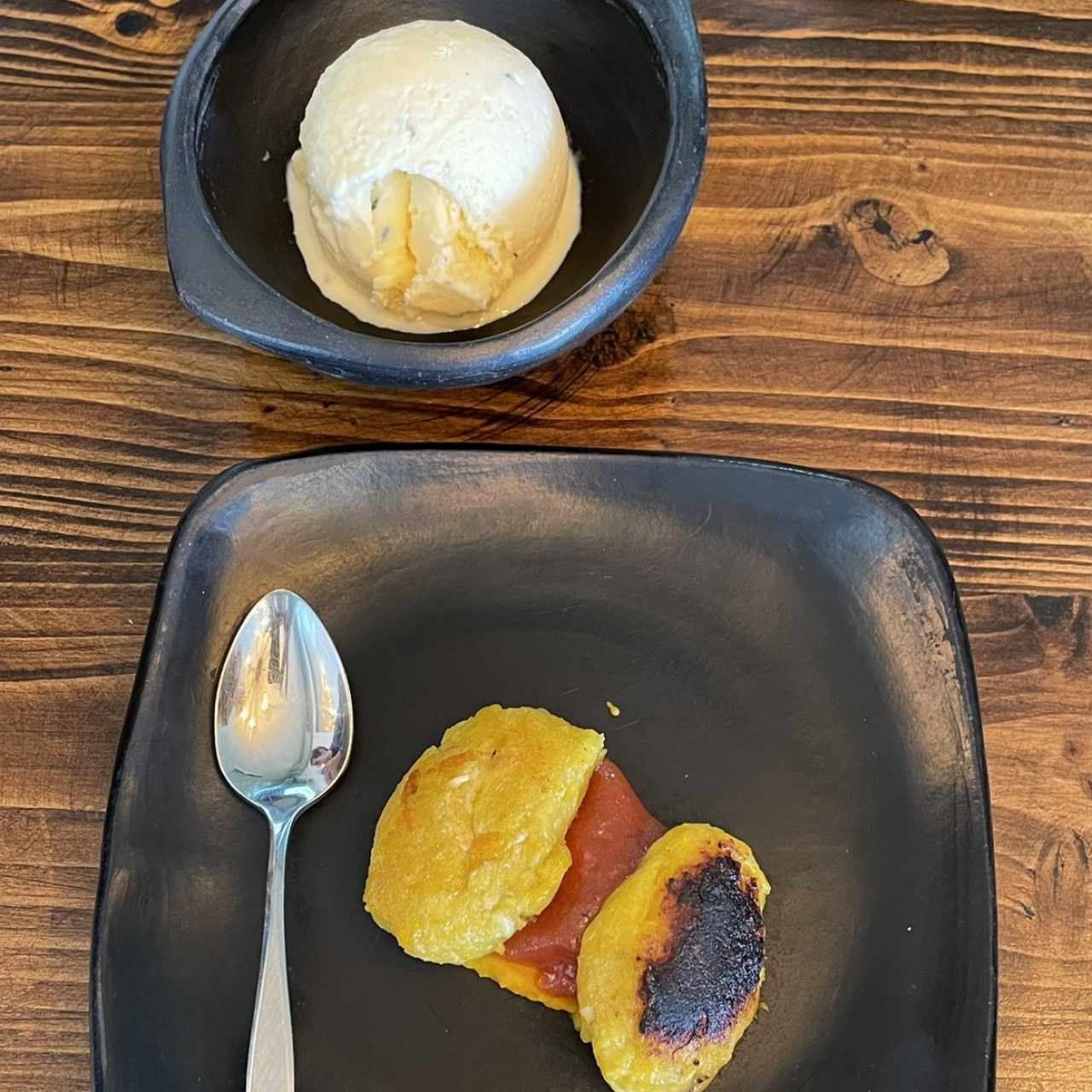 Postre de aborrajdo y helado