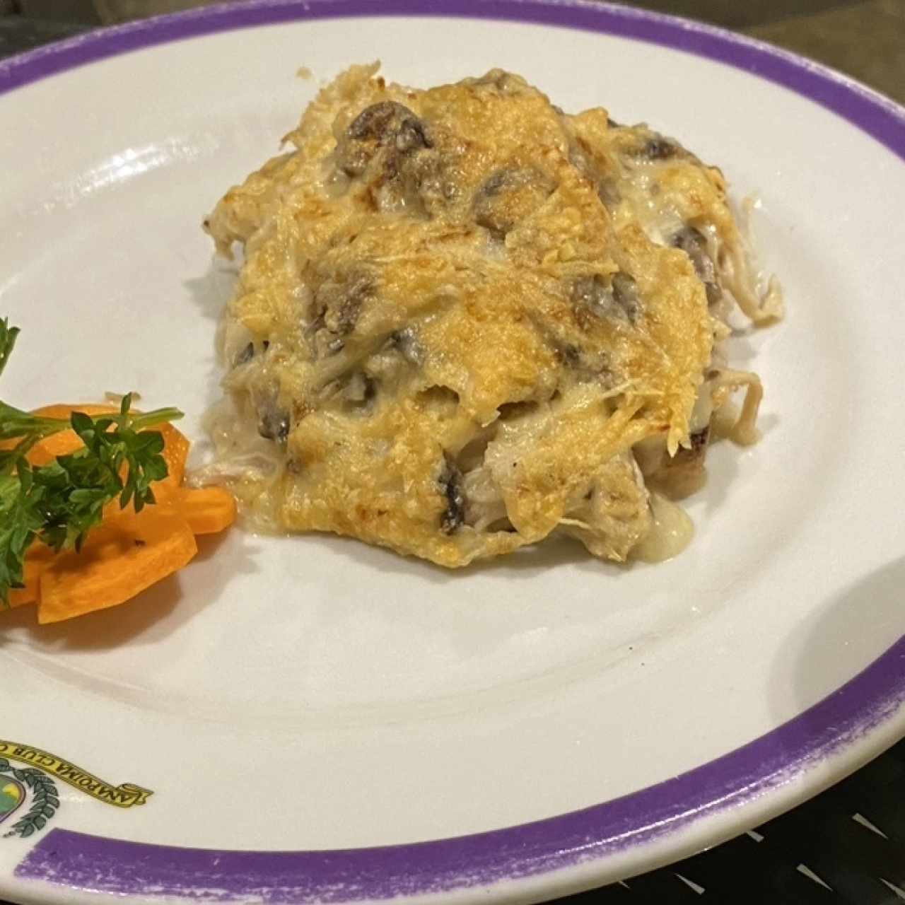 Pollo con queso y champiñones 