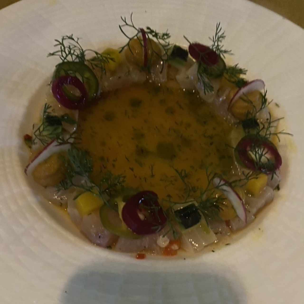 Cebiche de pescado blanco 