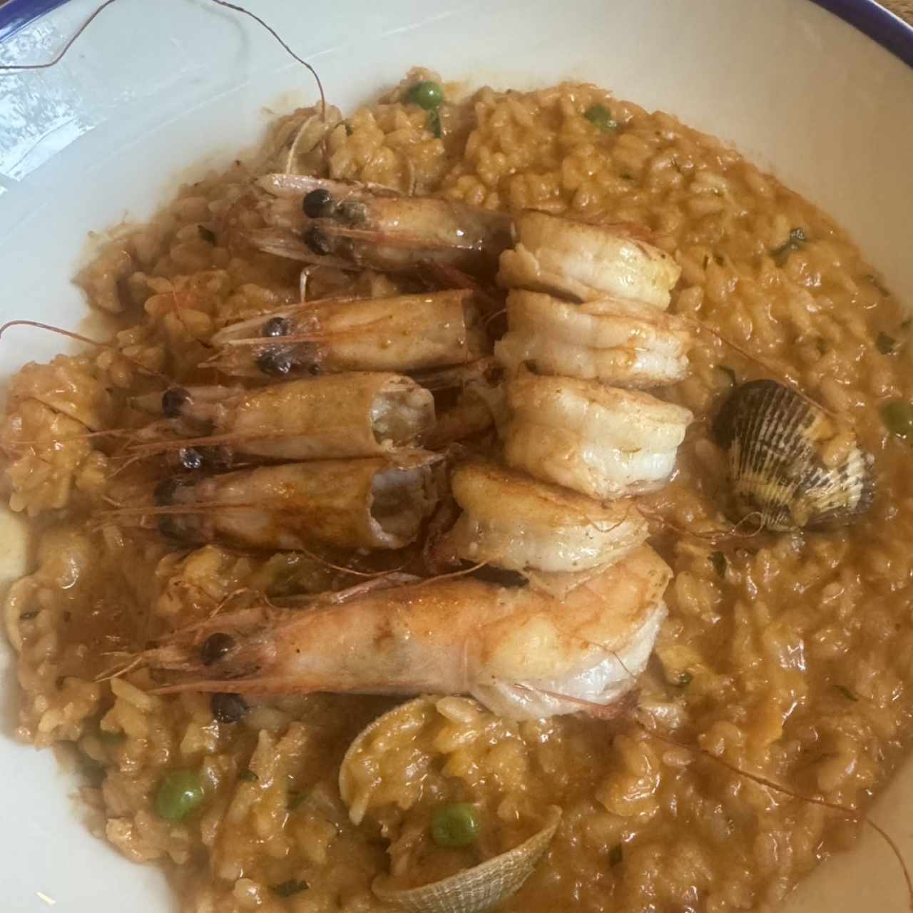 Arroz caldoso con gambas 