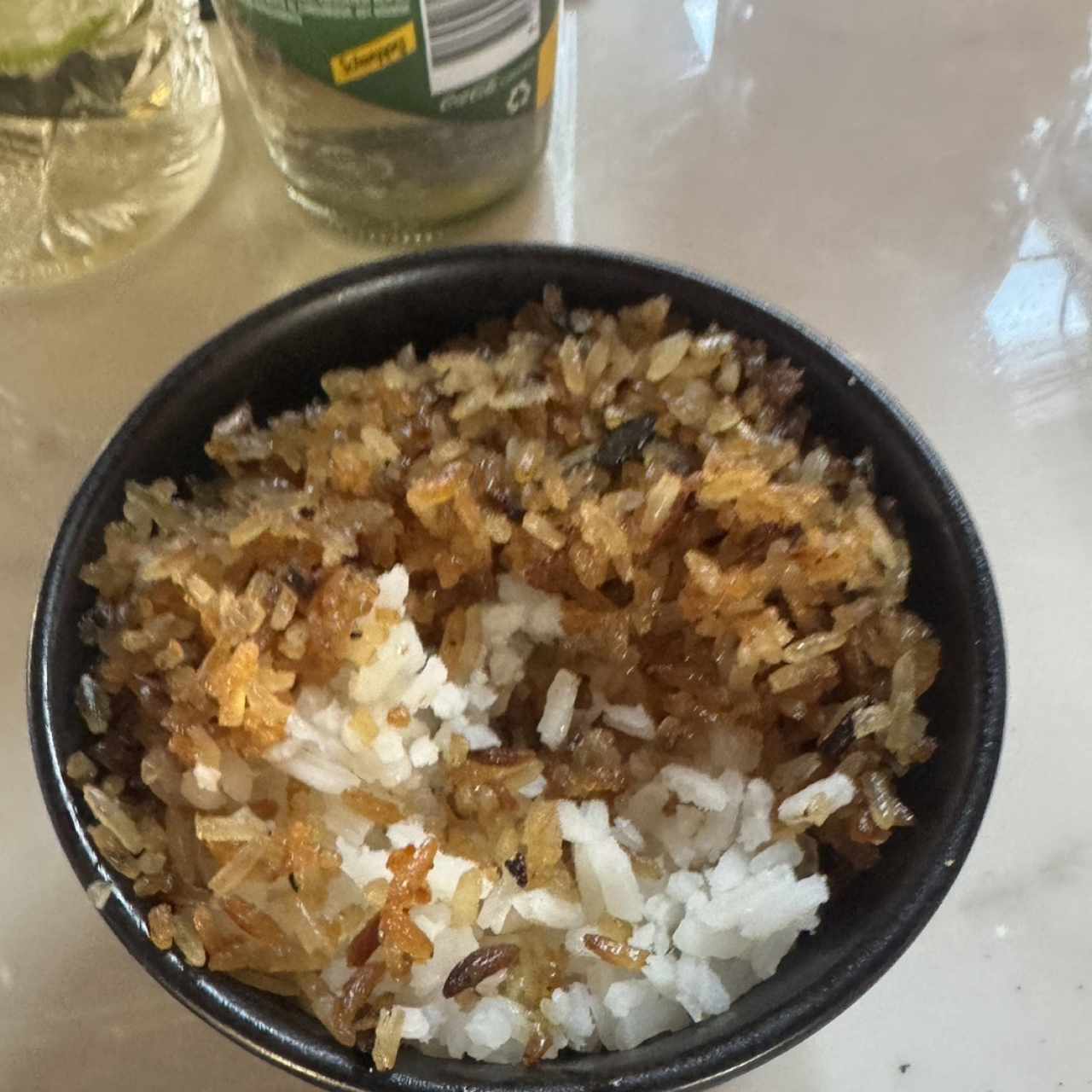 Arroz pegado mesclado
