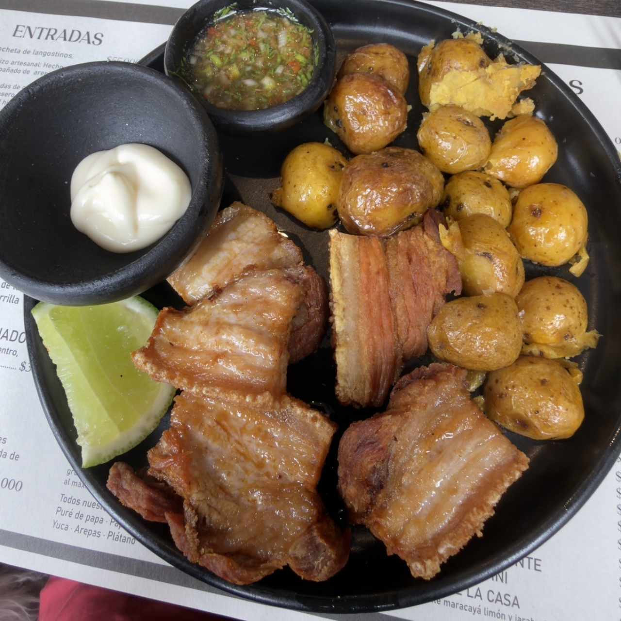 Entrada de chicharron 