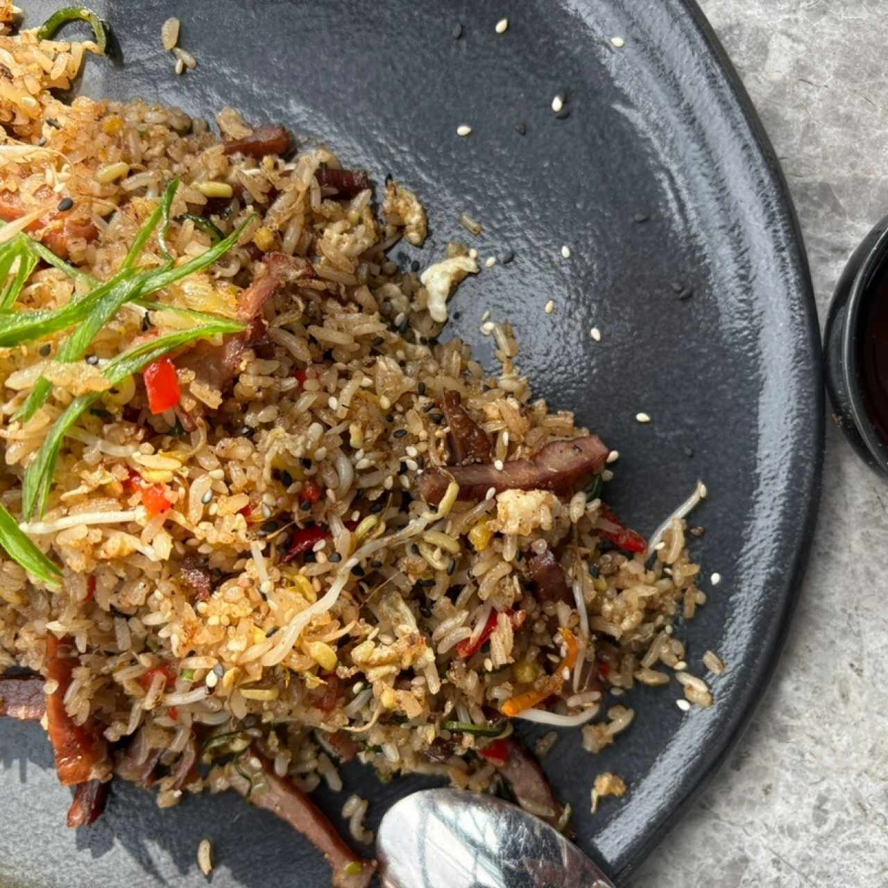 Chaufa con carne oreada 
