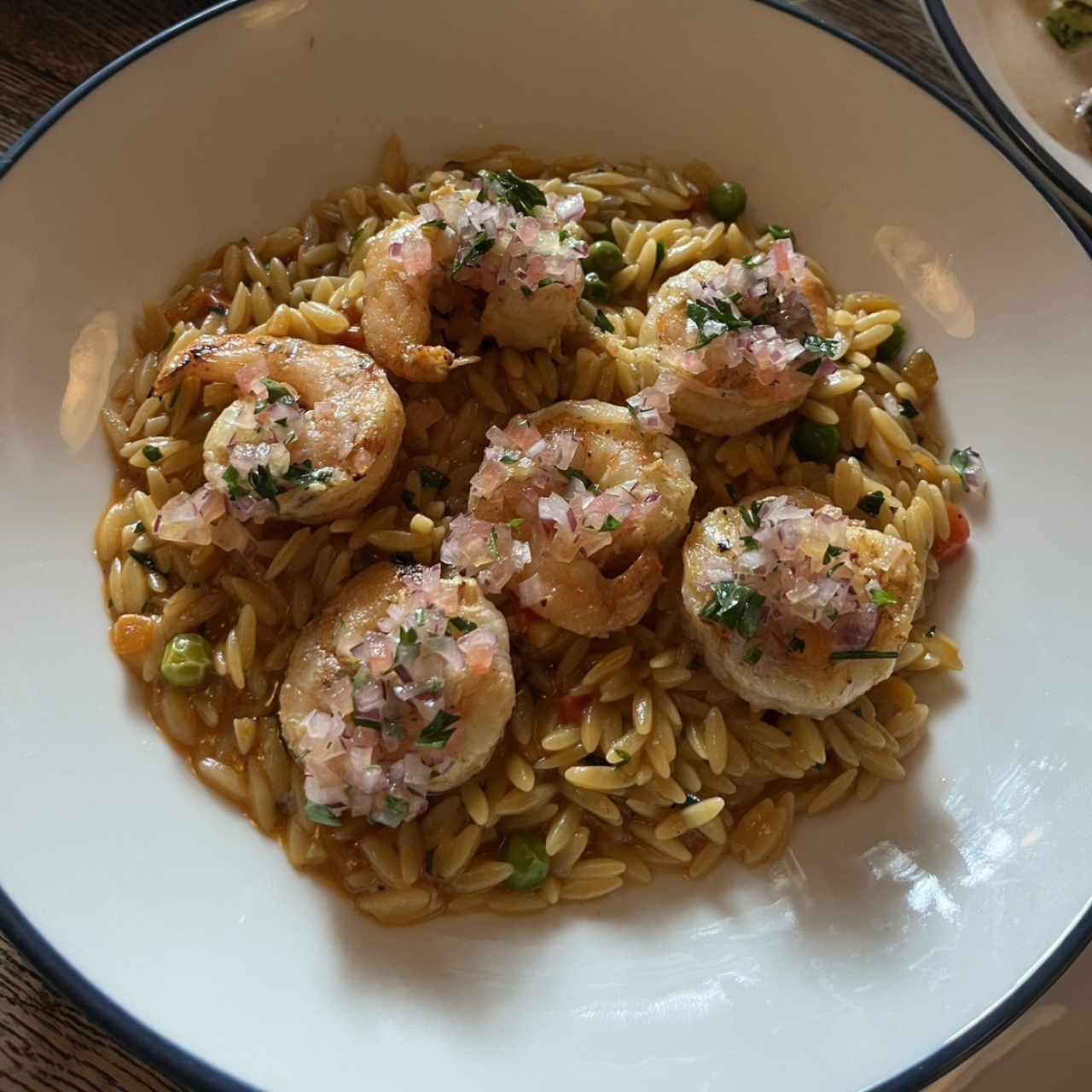 Orzo de langostinos