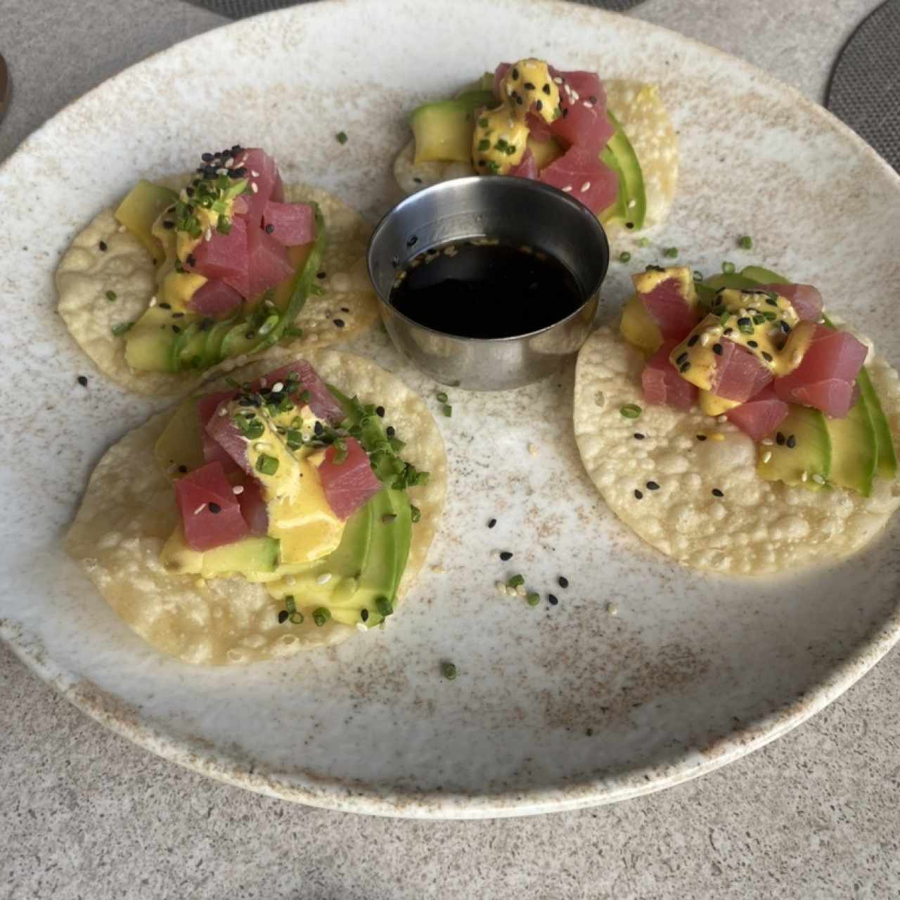 Wonton tuna crispy