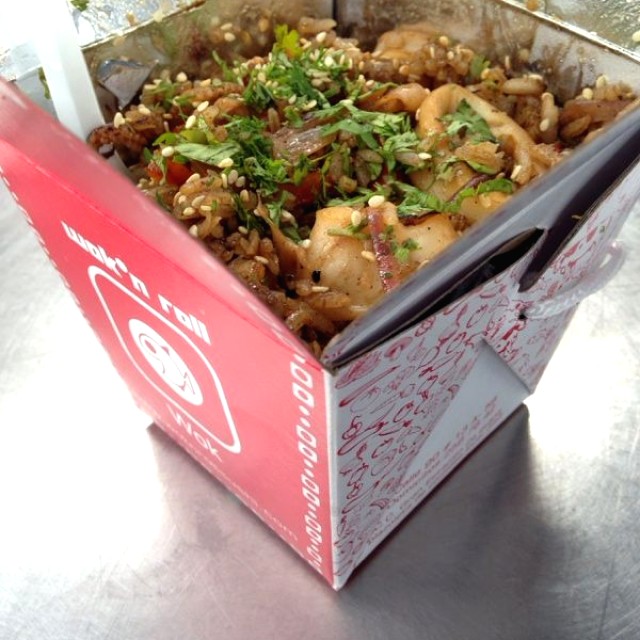Wok # 8 (mariscos y salsa de ostión)