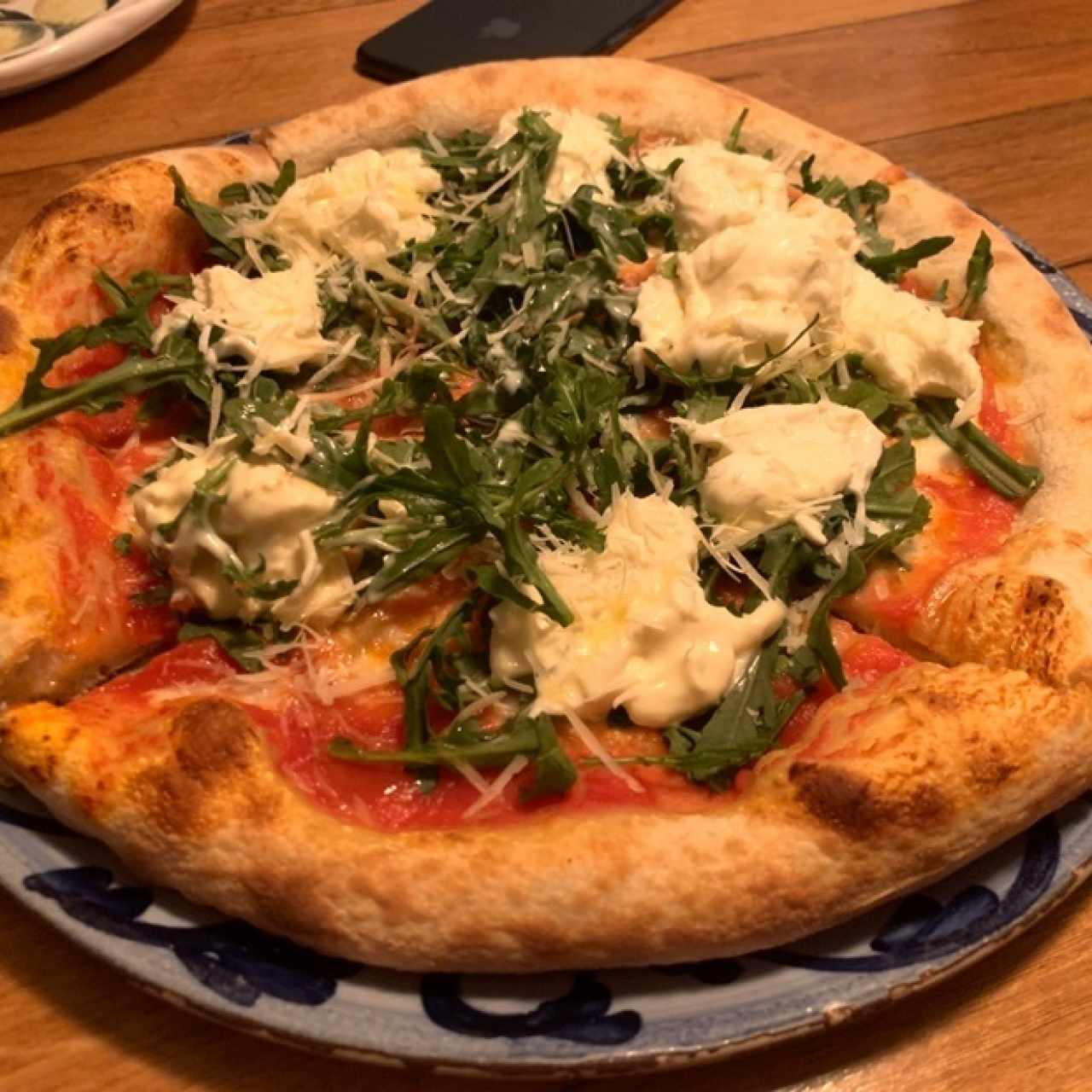 pizza burrata a la leña