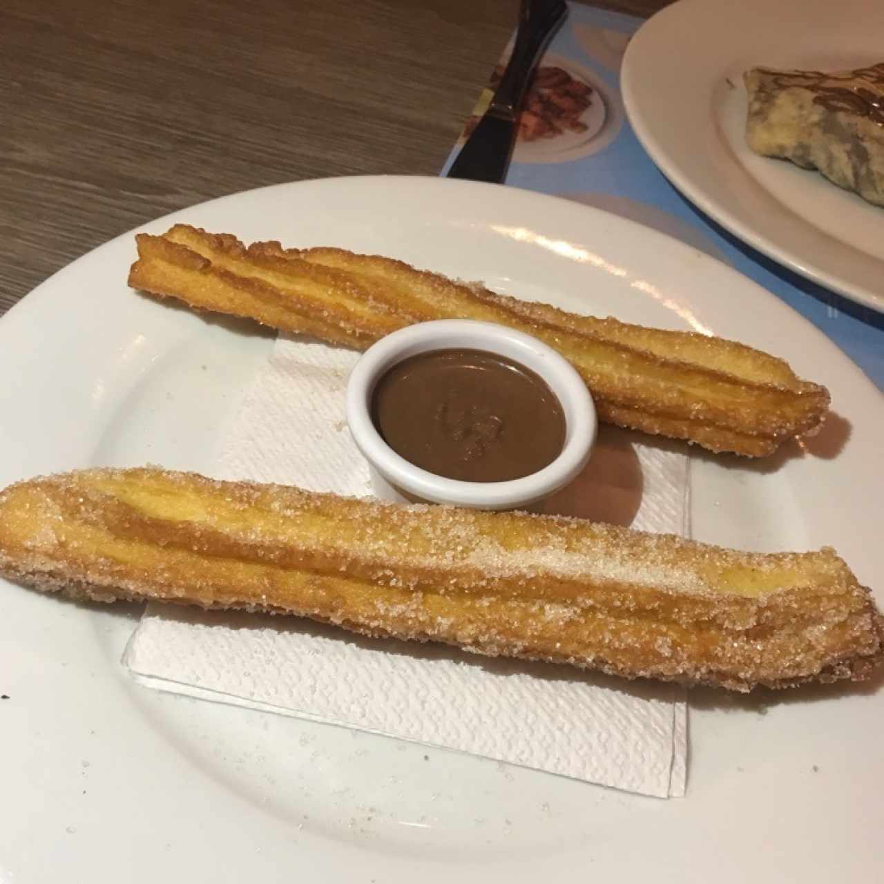 churros con crema de avellana