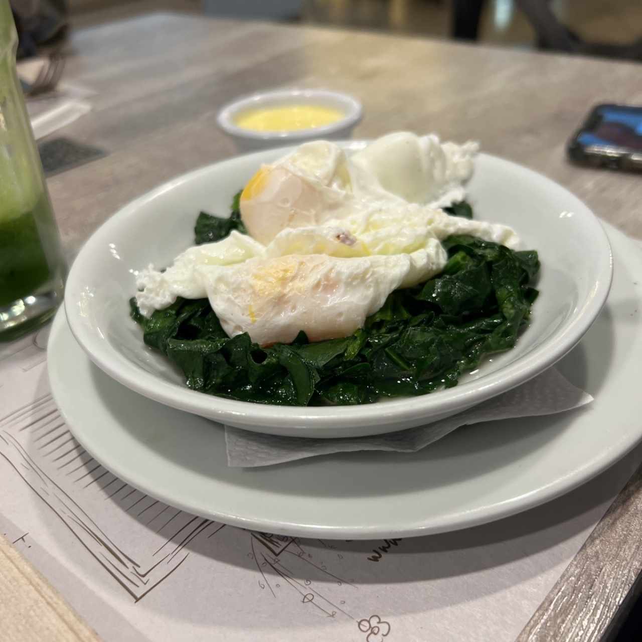 Espinaca con huevos 