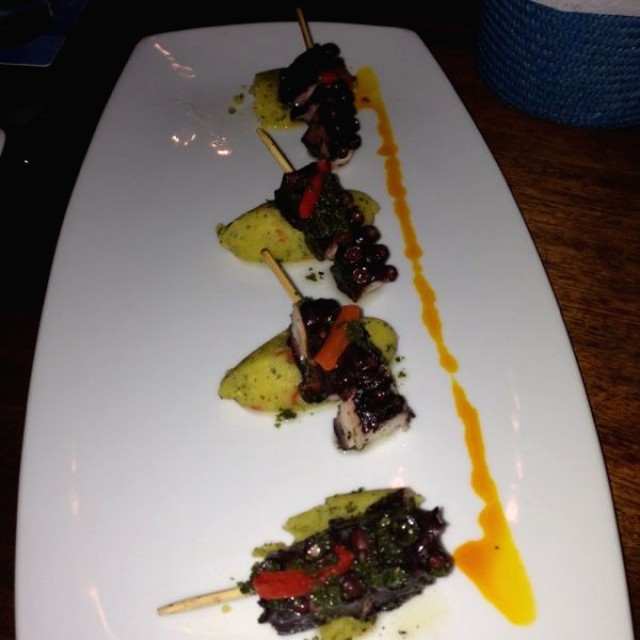 Brochetas de pulpo