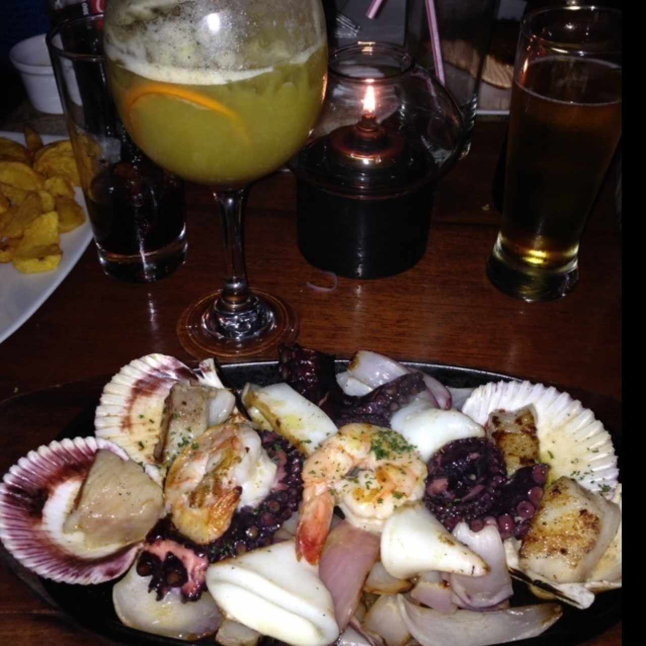Plancha al ajillo
