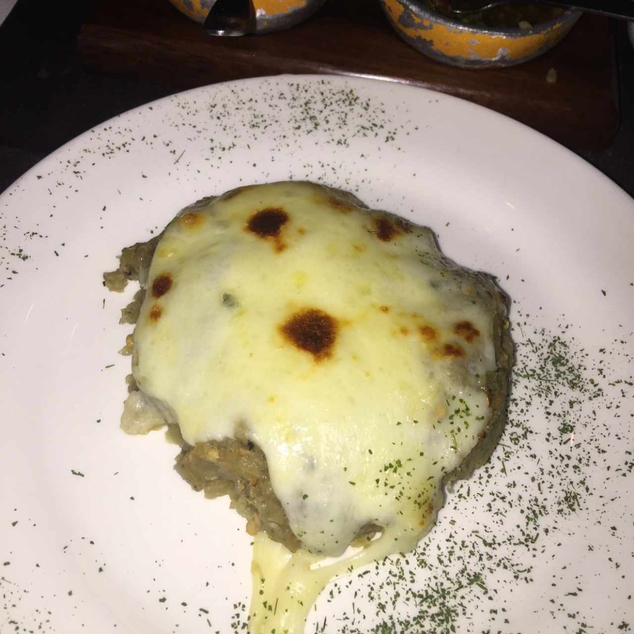 pure de berenjena gratinado