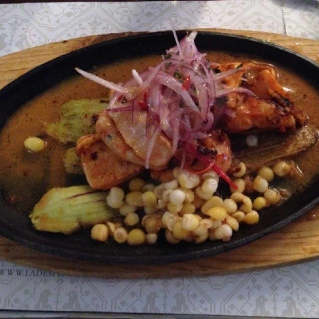ceviche parrillado
