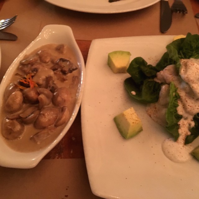 Champiñones y Cebiche