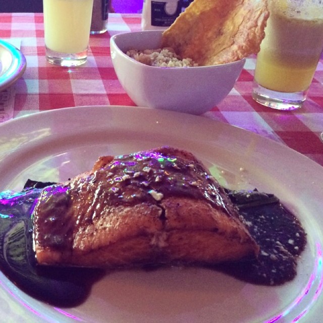 Filete de salmon en salsa teriyaki