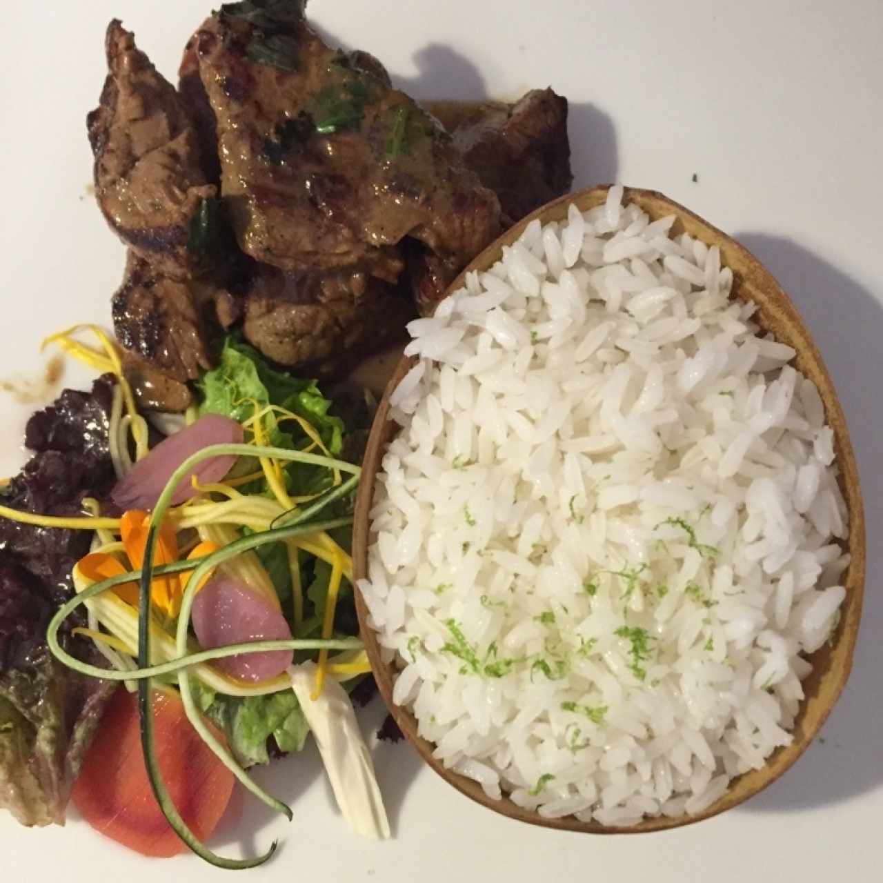 lomito verde con arroz al limón 