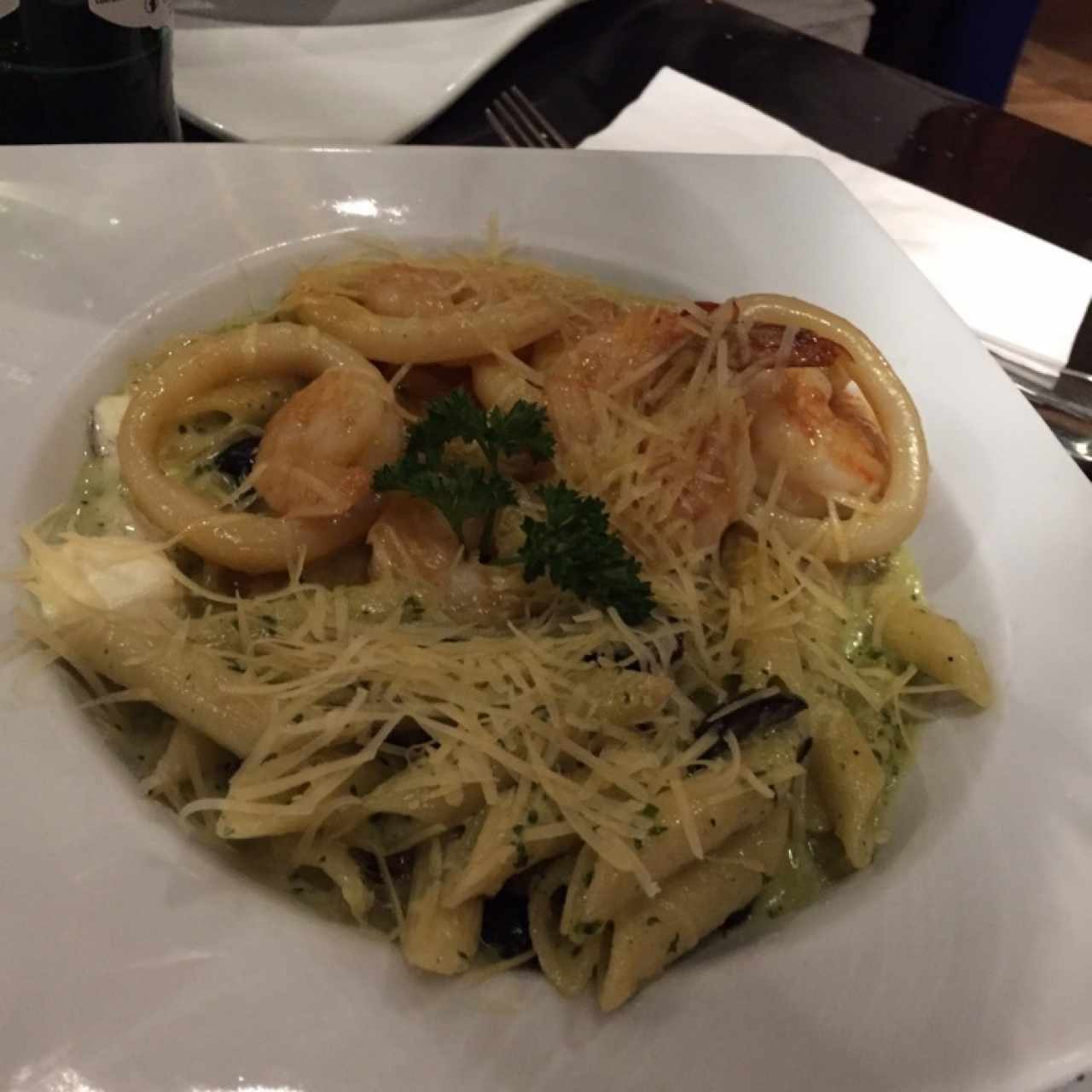 Suave insinuación de mariscos
