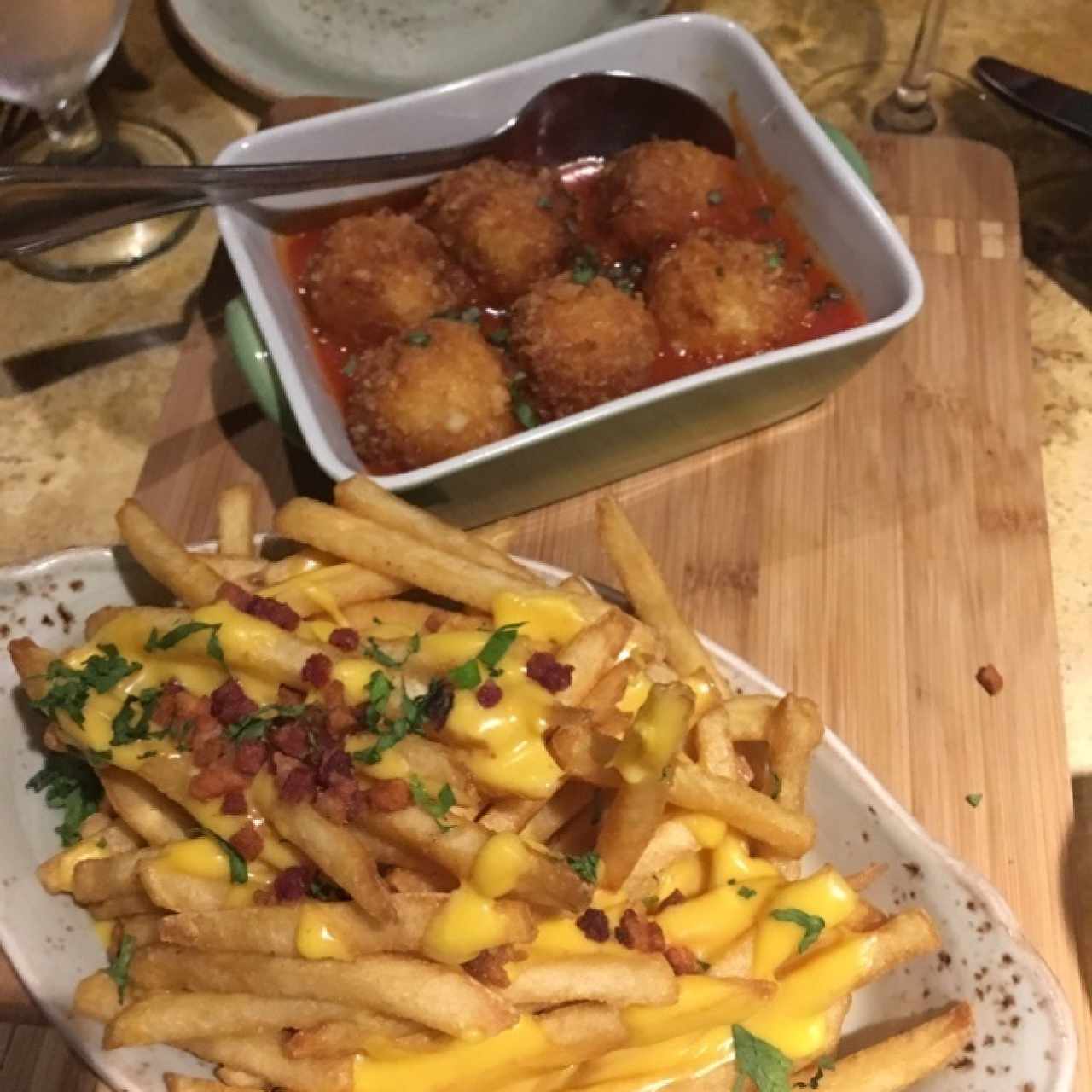 Croquetas de risotto rellenas con mozzarella