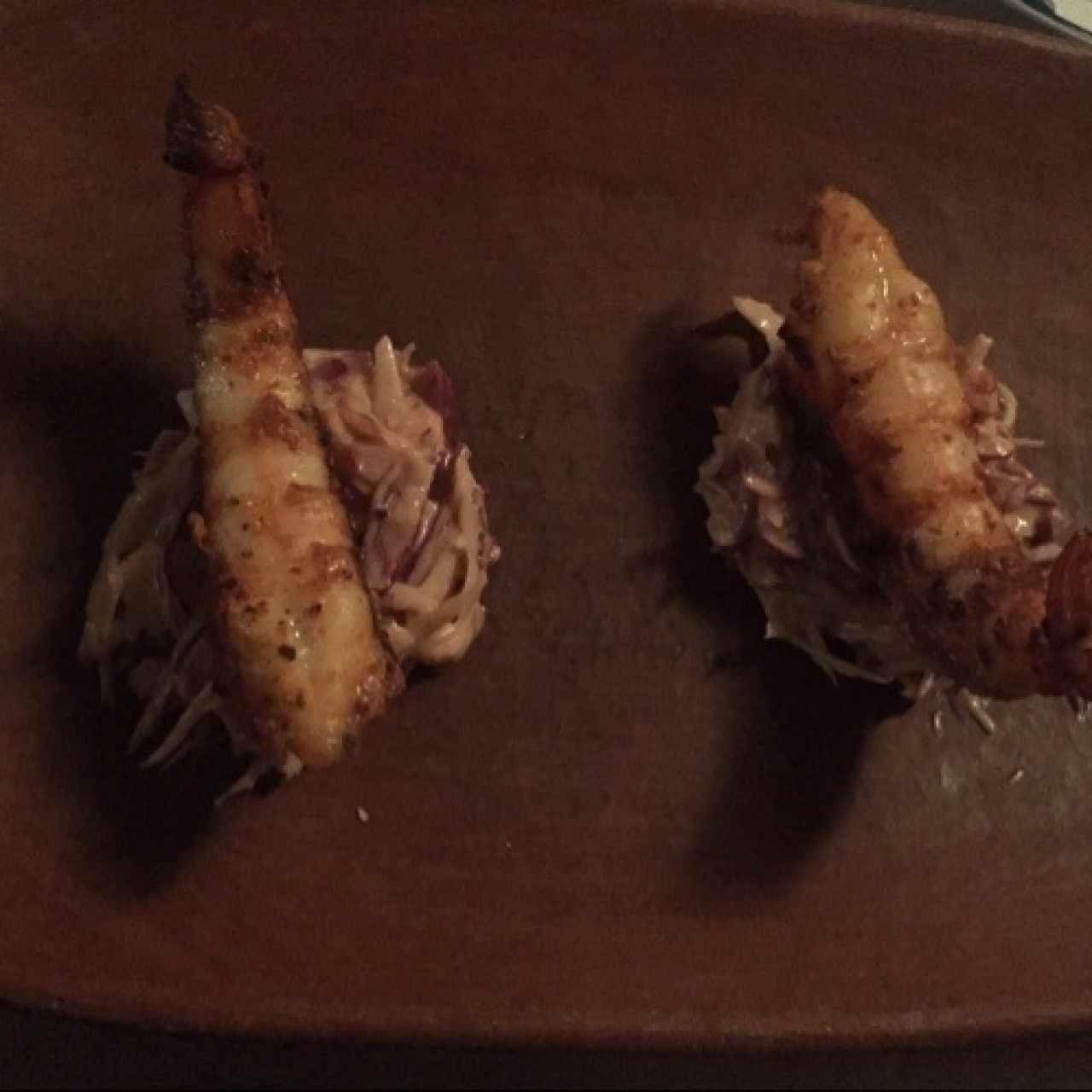 Tacos de Langostinos