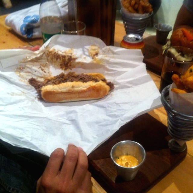 Philadelphia sándwich abierto