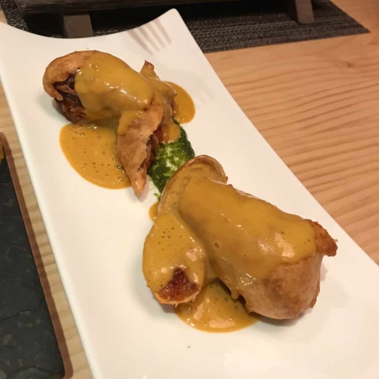 Aborrajado de sobrasada y mozarella de búfala