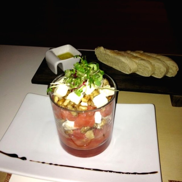 Timbal de Sandia y queso Feta