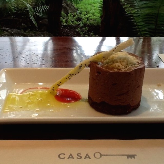 Mousse de chocolate Santander con Arbequina y Sal maldon