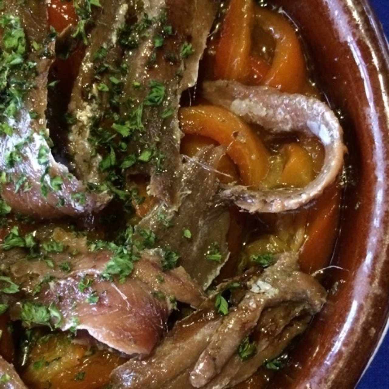 Morrones con anchoas