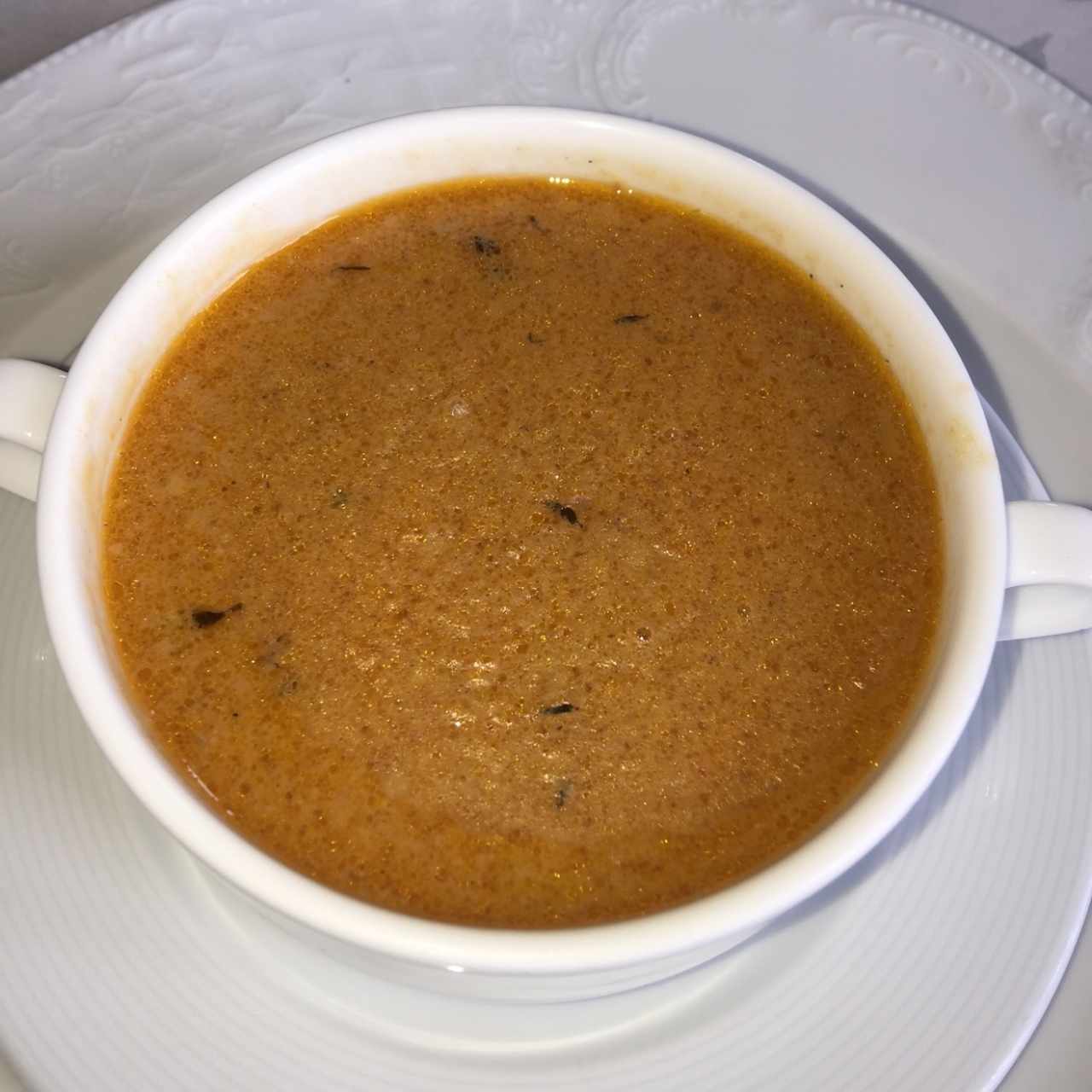 crema de langosta con mariscos 