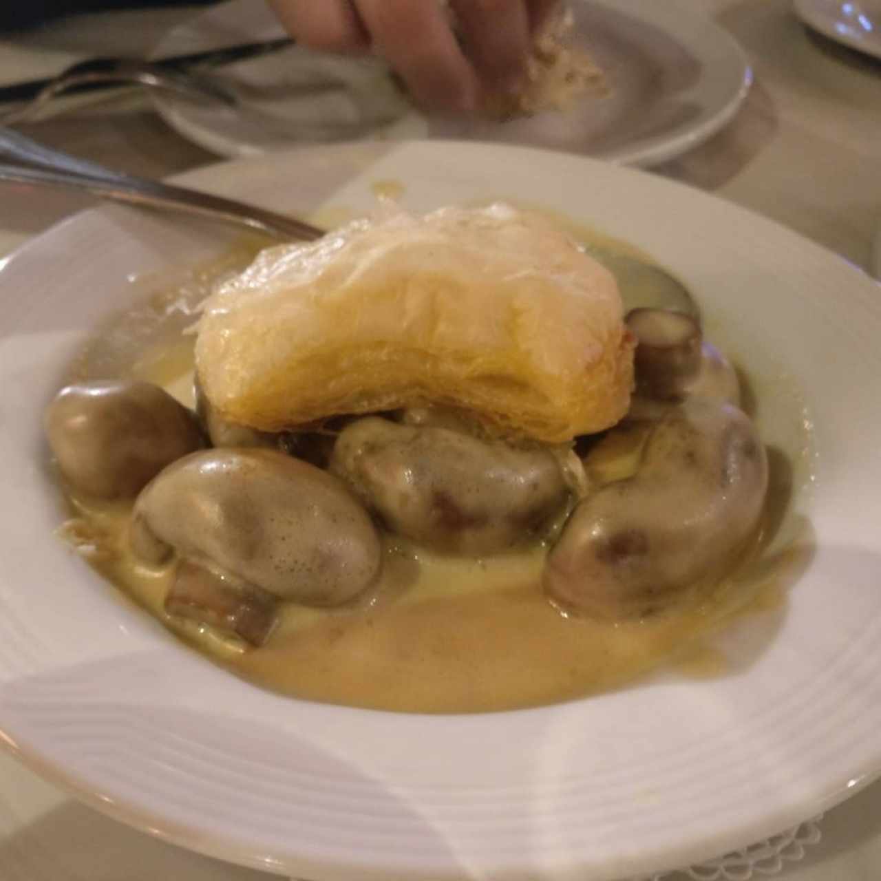 Champignon en tres quesos 