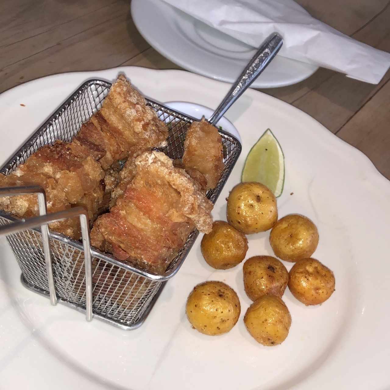Chicharron con papas