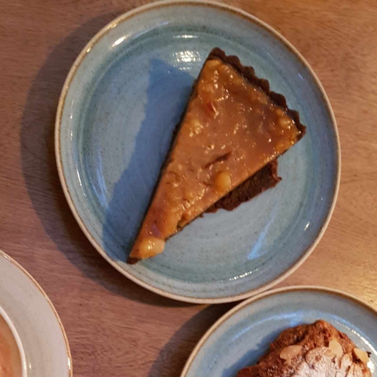 pie de banano caramelo y chocolate