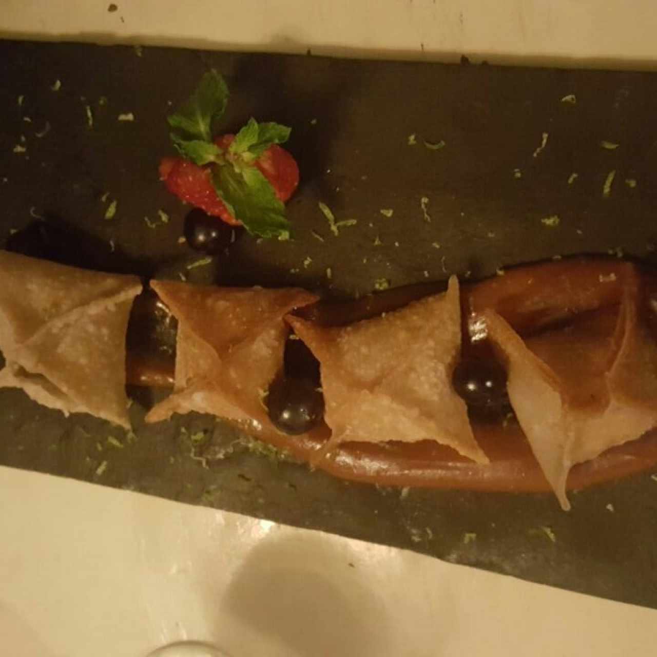 Wontons de frutos secos 