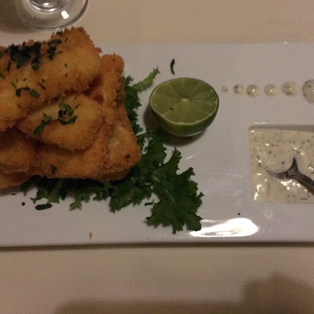 Calamar apanado con limón