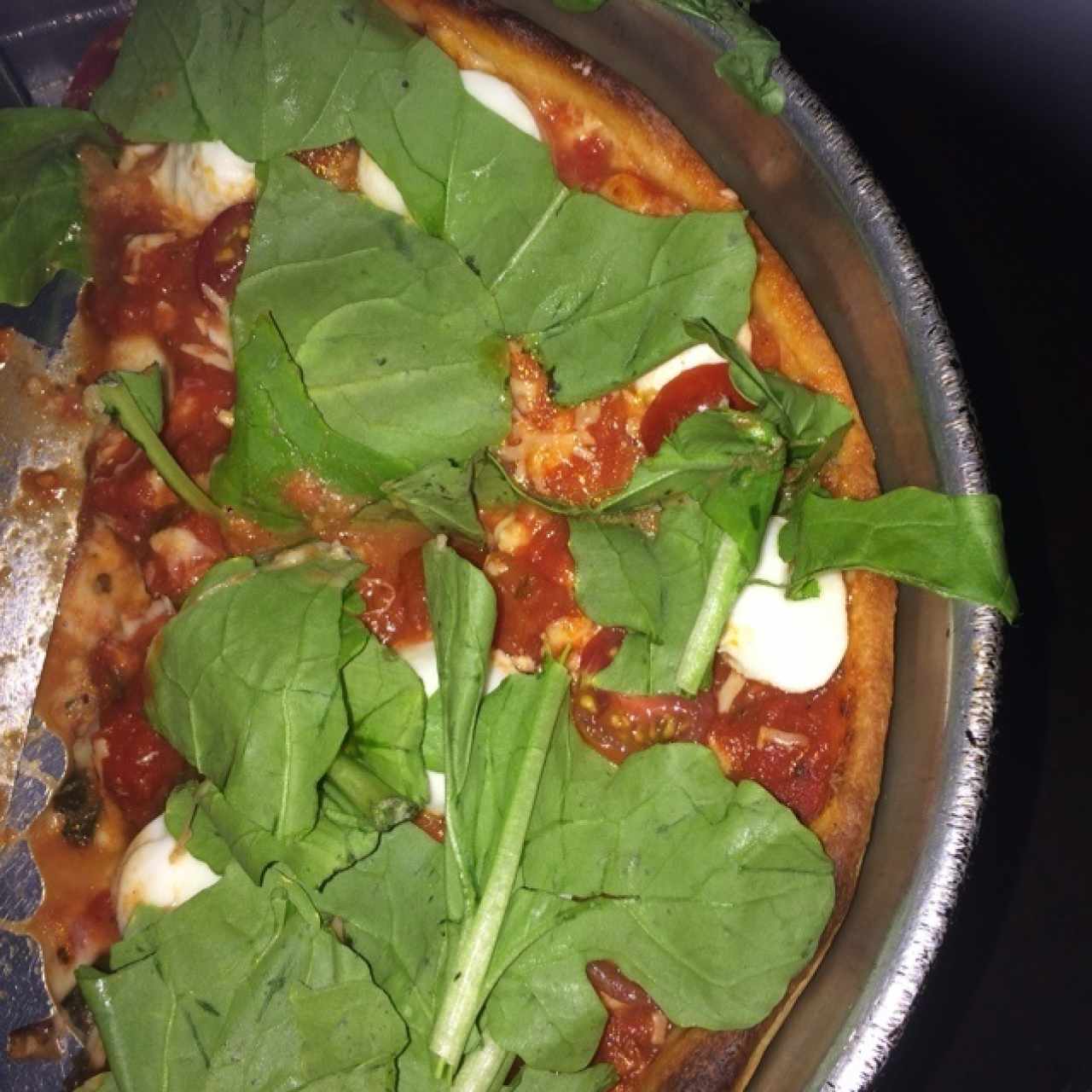 Bufala con espinaca