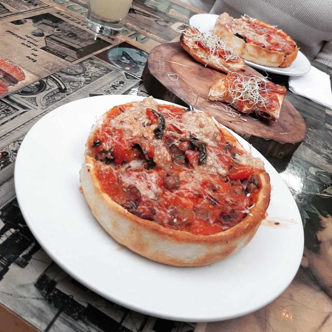 Espinaca y portobello (2 Porciones)
