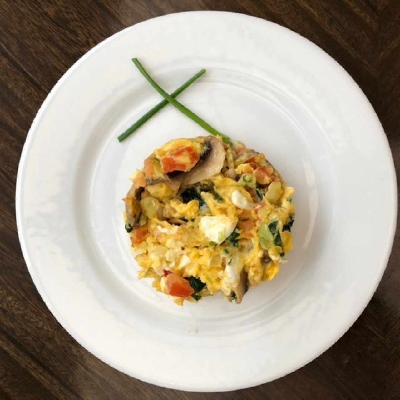 Huevos con verduras
