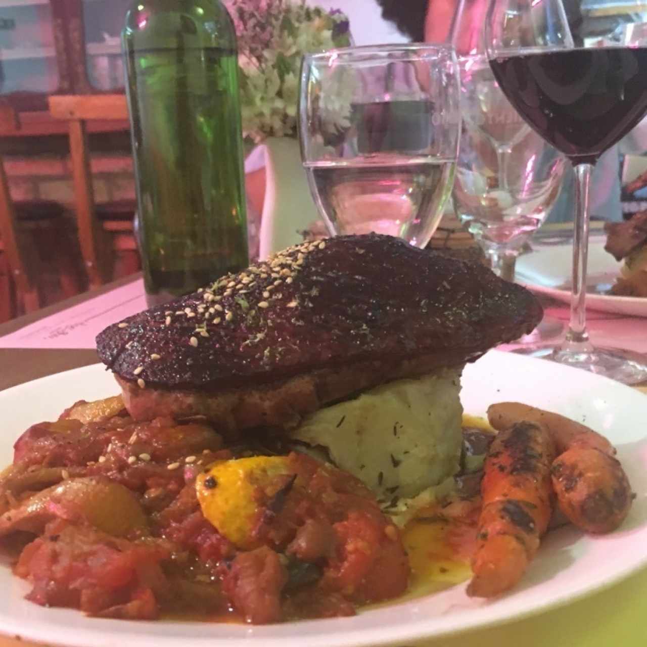 Pato con Ratatouille 
